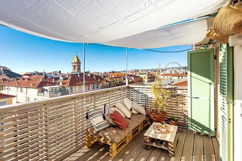 #9 Opera'S Duplex Panoramic Sea View Terrace & Ac 1Min To Beach 니스