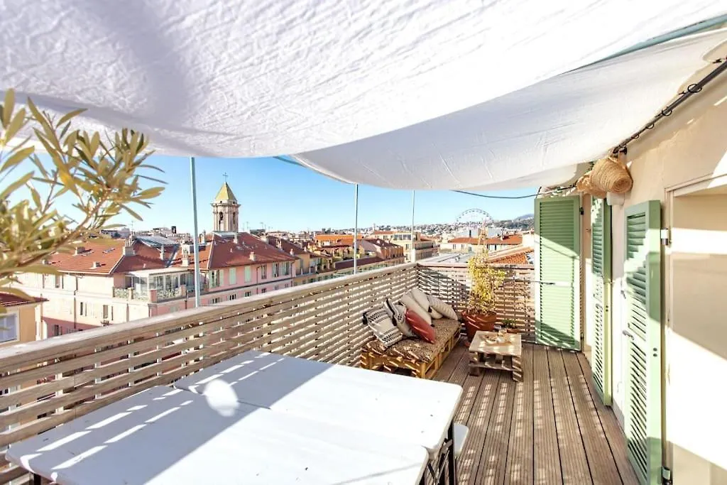 #9 Opera'S Duplex Panoramic Sea View Terrace & Ac 1Min To Beach Νίκαια 0*,